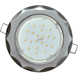 Ecola GX53 H4 9014 светильник встраив. без рефл. "Звезда" хром-черный хром 38x116 (к+)