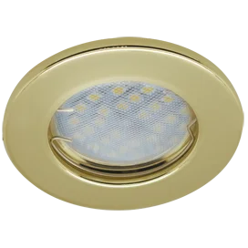 Ecola Light MR16 DL90 GU5.3 Светильник встр. плоский Золото 30x80 (кd74)