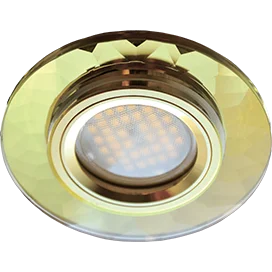 Ecola MR16 DL1654 GU5.3 Glass Стекло Круг граненый Золото / Золото 25x90 (кd74)