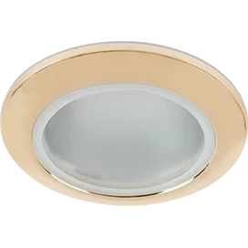 Ecola MR16 DL80 GU5.3 светильник встр. влагозащищенный IP65 золото 32x93