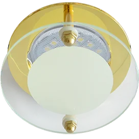 Ecola MR16 DL201 GU5.3 Glass Круг со стеклом Прозрачный и Матовый / Золото 45x80