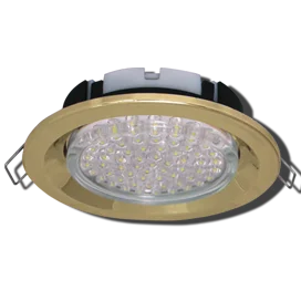Ecola GX53 FT3225 светильник встраиваемый глубокий легкий золото 27x109