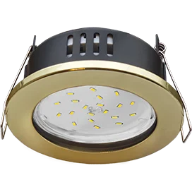 Ecola GX53 H9 защищенный IP65 светильник встраив. без рефл. золото 98х55