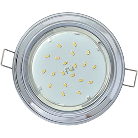 Ecola GX53 H4 9022 светильник встраив. без рефл. 2 цв. серебро-хром-серебро 38х106 (к+)