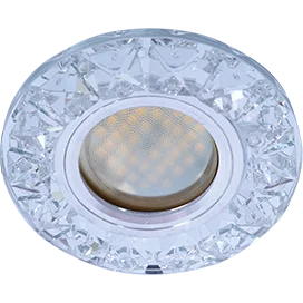 Ecola MR16 DL1661 GU5.3 Glass Стекло Круг с крупными стразами Конус/фон зерк./центр.часть хром 38x95