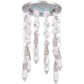 Ecola MR16 CR1005 GU5.3 Glass Стекло Круг "Восточный стиль" Прозрачный / Хром 84x175