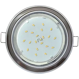 Ecola GX53 H4 9022 светильник встраив. без рефл. 2 цв. серебро-черный хром-серебро 38х106 (к+)