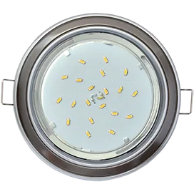 Ecola GX53 H4 9022 светильник встраив. без рефл. 2 цв. серебро-черный хром-серебро 38х106 (к+)