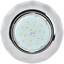 Ecola GX53 H4 5313 Glass Стекло Круг с вогнутыми гранями хром - матовый 38x126 (к+)