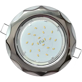 Ecola GX53 H4 9014 светильник встраив. без рефл. "Звезда" черный хром-серебро 38x116 (к+)