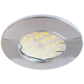 Ecola MR16 HL029S GU5.3 Светильник встр. Волна Сатин-Хром/Хром 32x90 (кd74)