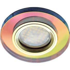 Ecola MR16 DL1650 GU5.3 Glass Стекло Круг Мультиколор / Золото 25x95 (кd74)