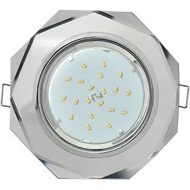 Ecola GX53 H4 5312 Glass Стекло 8-угольник с прямыми гранями хром - хром (зеркальный) 38x133 (к+)