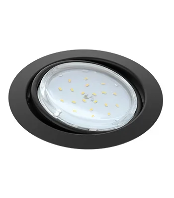 Ecola GX53 FT9073 светильник встраиваемый поворотный черный матовый 40x120