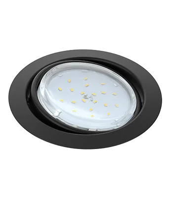 Ecola GX53 FT9073 светильник встраиваемый поворотный черный матовый 40x120