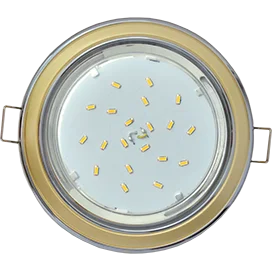Ecola GX53 H4 9022 светильник встраив. без рефл. 2 цв. хром-золото-хром 38x106 (к+)