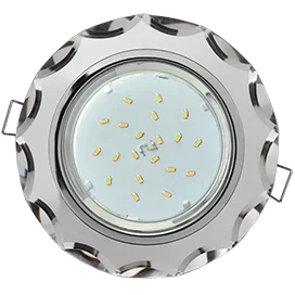 Ecola GX53 H4 5313 Glass Стекло Круг с вогнутыми гранями хром - хром (зеркальный) 38x126 (к+)
