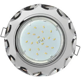 Ecola GX53 H4 5313 Glass Стекло Круг с вогнутыми гранями хром - хром (зеркальный) 38x126 (к+)