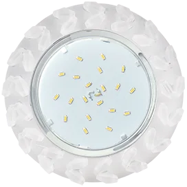 Ecola GX53 H4 5361 Glass Круг с крупными матовыми стразами Елочка/фон мат./центр.часть хром 54x120 (к+)