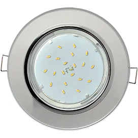 Ecola GX53 H4 5310 Glass Стекло Круг хром - хром (зеркальный) (светильник) 38x126 (к+)
