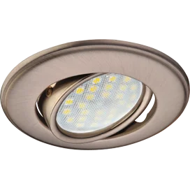 Ecola MR16 DH03 GU5.3 Светильник встр. поворотный выпуклый (скрытый крепеж лампы) Сатин-Хром 25x88 (кd74)
