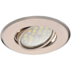 Ecola MR16 DH09 GU5.3 Светильник встр. поворотный плоский (скрытый крепеж лампы) Сатин-Хром 25x90 (кd74)