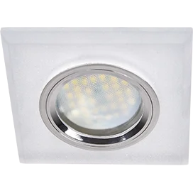 Ecola MR16 DL1651 GU5.3 Glass Стекло Квадрат скошенный край Матовый / Хром 25x90x90 (кd74)