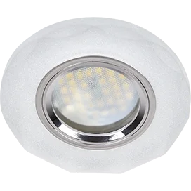 Ecola MR16 DL1653 GU5.3 Glass Стекло Круг с вогнутыми гранями Матовый / Хром 25x90 (кd74)