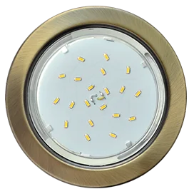 Ecola GX53 H4 светильник встраив. без рефл. Черненая бронза 38x106 - 10 pack (кd102)