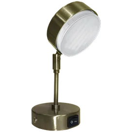 Ecola GX53 FT4173 светильник поворотный на среднем кроншт. черненая бронза 210x80