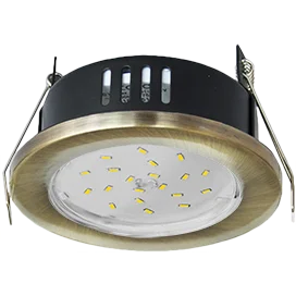 Ecola GX53 H9 защищенный IP65 светильник встраив. без рефл. черненая бронза 98х55