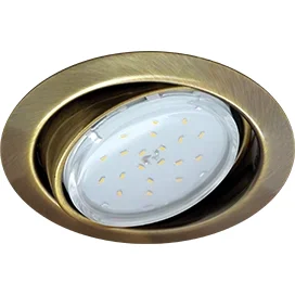 Ecola GX53 FT9073 светильник встраиваемый поворотный черненая бронза (antique brass) 40x120