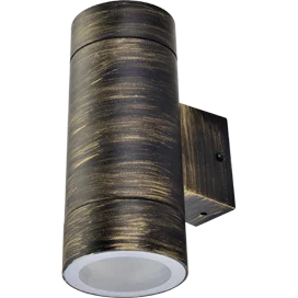 Ecola GX53 LED 8013A светильник накладной IP65 прозрачный Цилиндр металл. 2*GX53 Черненая бронза 205x140x90