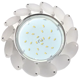 Ecola GX53 H4 5342 Glass Круглый с большими хрусталиками Матовый/Хром 56x125 (к+)