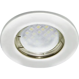 Ecola Light MR16 DL90 GU5.3 Светильник встр. плоский Перламутровое серебро 30x80 (кd74)