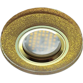 Ecola MR16 DL1650 GU5.3 Glass Стекло Круг Золотой блеск / Золото 25x95 (кd74)