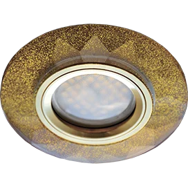 Ecola MR16 DL1654 GU5.3 Glass Стекло Круг граненый Золотой блеск / Золото 25x90 (кd74)