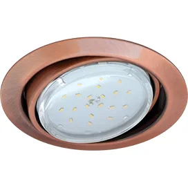 Ecola GX53 FT9073 светильник встраиваемый поворотный черненая медь (antique copper) 40x120