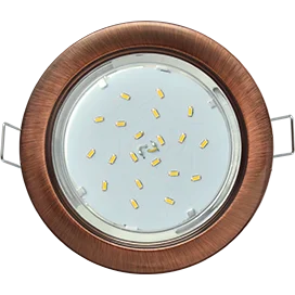 Ecola GX53 H4 светильник встраив. без рефл. Черненая медь 38x106 - 2pack (кd102)