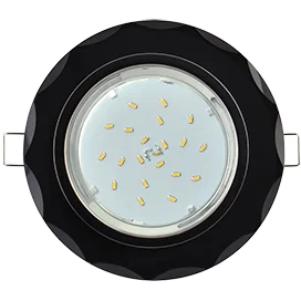 Ecola GX53 H4 5313 Glass Стекло Круг с вогнутыми гранями черный хром - черный 38x126 (к+)