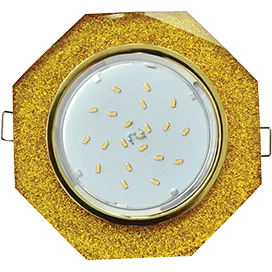 Ecola GX53 H4 5312 Glass Стекло 8-угольник с прямыми гранями золото - золотой блеск 38x133 (к+)