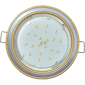 Ecola GX53 H4 9022 светильник встраив. без рефл. 2 цв. золото-серебро-золото 38х106 (к+)