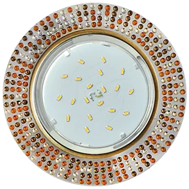 Ecola GX53 H4 5319 Glass Круг с прозр.-янтарной мозаикой/фон зерк./центр.часть черненая бронза 40x123 (к+)