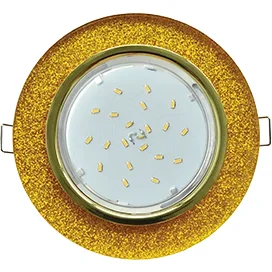 Ecola GX53 H4 5310 Glass Стекло Круг золото - золотой блеск 38x126 (к+)