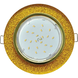 Ecola GX53 H4 5310 Glass Стекло Круг золото - золотой блеск 38x126 (к+)