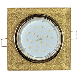 Ecola GX53 H4 5311 Glass Стекло Квадрат скошенный край Золото - золотой блеск 38x120x120 (к+)