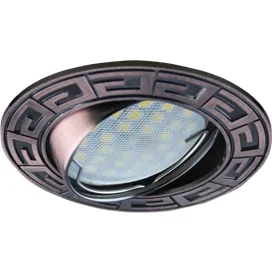 Ecola MR16 DL110 GU5.3 Светильник встр. литой поворотный Антик Черненая Медь 24x86