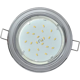 Ecola GX53 H4 9022 светильник встраив. без рефл. 2 цв. хром-серебро-хром 38х106 (к+)
