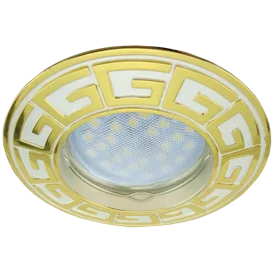 Ecola MR16 DL110A GU5.3 Светильник встр. литой Антик Хром/Сатин-Золото 24x86 (кd74)