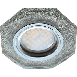 Ecola MR16 DL1652 GU5.3 Glass Стекло 8-угольник с прямыми гранями Серебряный блеск / Хром 25x90 (кd74)